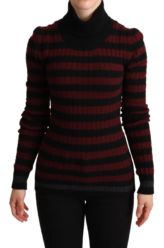 Dolce & Gabbana Chic Striped Wool-Cashmere Sweater Layered Multi-layer Single Layer