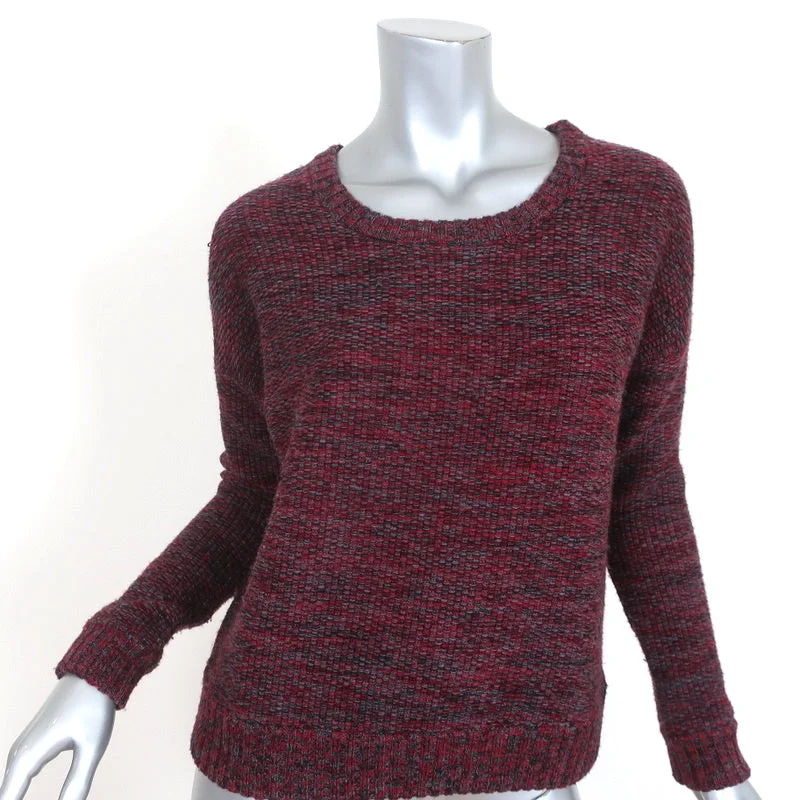 L'Agence Sweater Red Merino Wool Marled Knit Size Extra Small Crewneck Pullover Velvet Chenille Corduroy L'Agence Sweater Red Merino Wool Marled Knit Size Extra Small Crewneck Pullover Velvet Chenille Corduroy