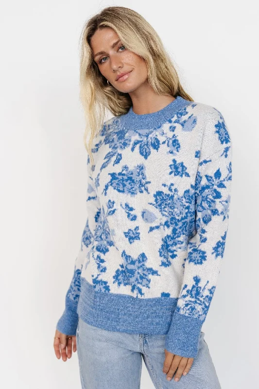 Legend Sweater | Blue Print Elasticated Padded Insulated