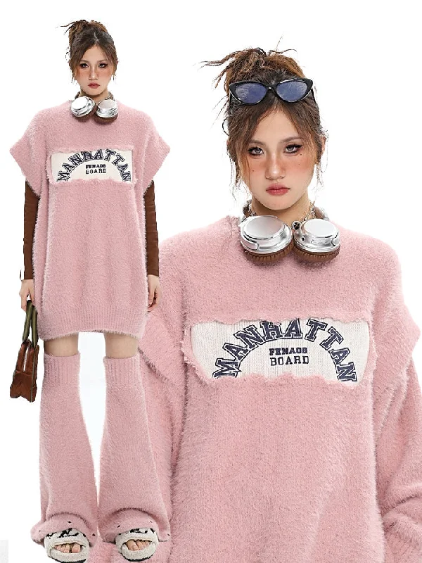 MANHATTAN Solid Color Long Detachable Sleeve Leg Cover Sweater Machine Wash Dry Clean Hand Wash MANHATTAN Solid Color Long Detachable Sleeve Leg Cover Sweater Machine Wash Dry Clean Hand Wash
