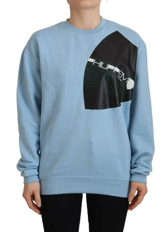 Philippe Model Elegant Light Blue Cotton Pullover Sweater Wool Sweater Cotton Sweater Cashmere Sweater Philippe Model Elegant Light Blue Cotton Pullover Sweater Wool Sweater Cotton Sweater Cashmere Sweater