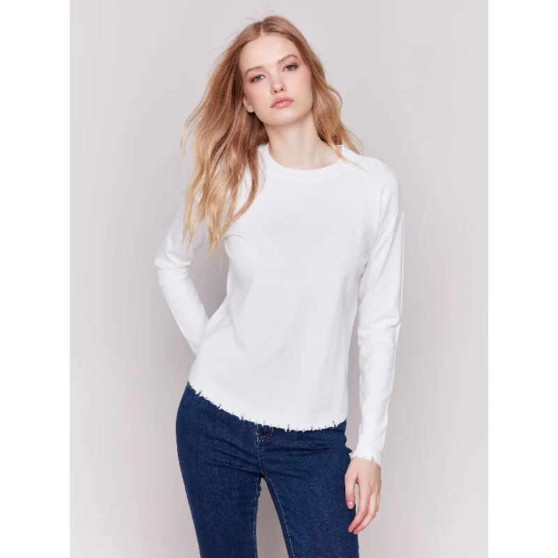 Round Hem Sweater Layered Multi-layer Single Layer