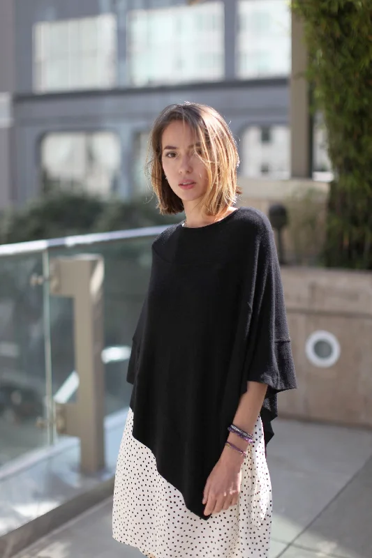Long Poncho Sweater Wrap and Shawl Open Front Closed Front Wrap Front