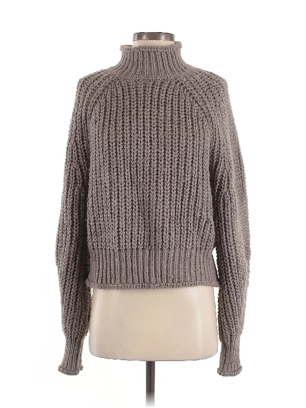 Turtleneck Sweater Cashmere Blend Cotton Blend Poly Blend