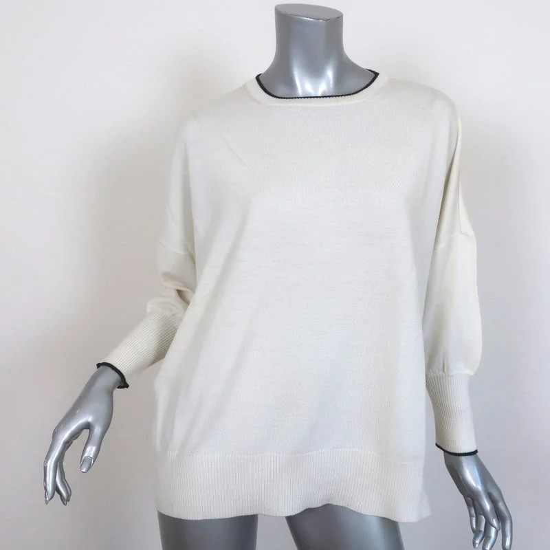 Undercover Sweater Cream Wool Size 2 Crewneck Pullover Satin Fabric Silk Fabric Chiffon Fabric Undercover Sweater Cream Wool Size 2 Crewneck Pullover Satin Fabric Silk Fabric Chiffon Fabric