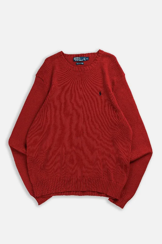 Vintage Knit Sweater - L, XL Glossy Satin Silk
