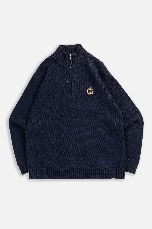Vintage Knit Sweater - M Hooded Sweater Collared Sweater Shawl Collar