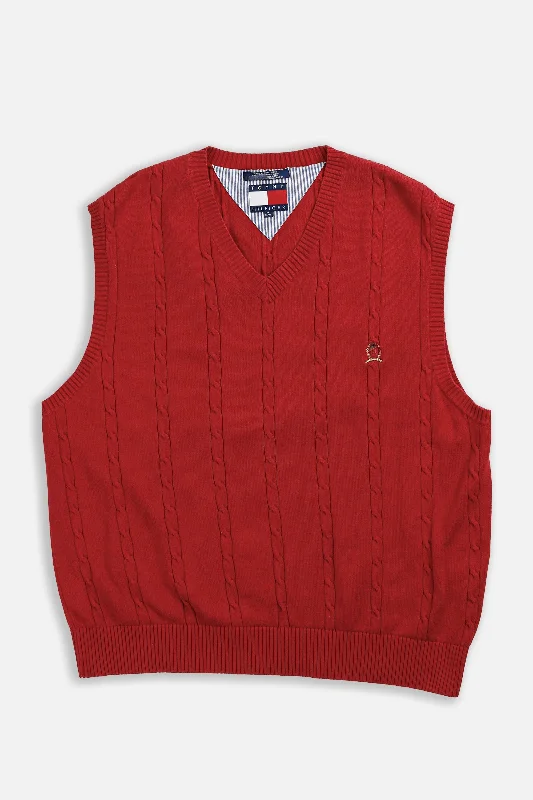Vintage Tommy Knit Sweater Vest - XL Elegant Classic Vintage