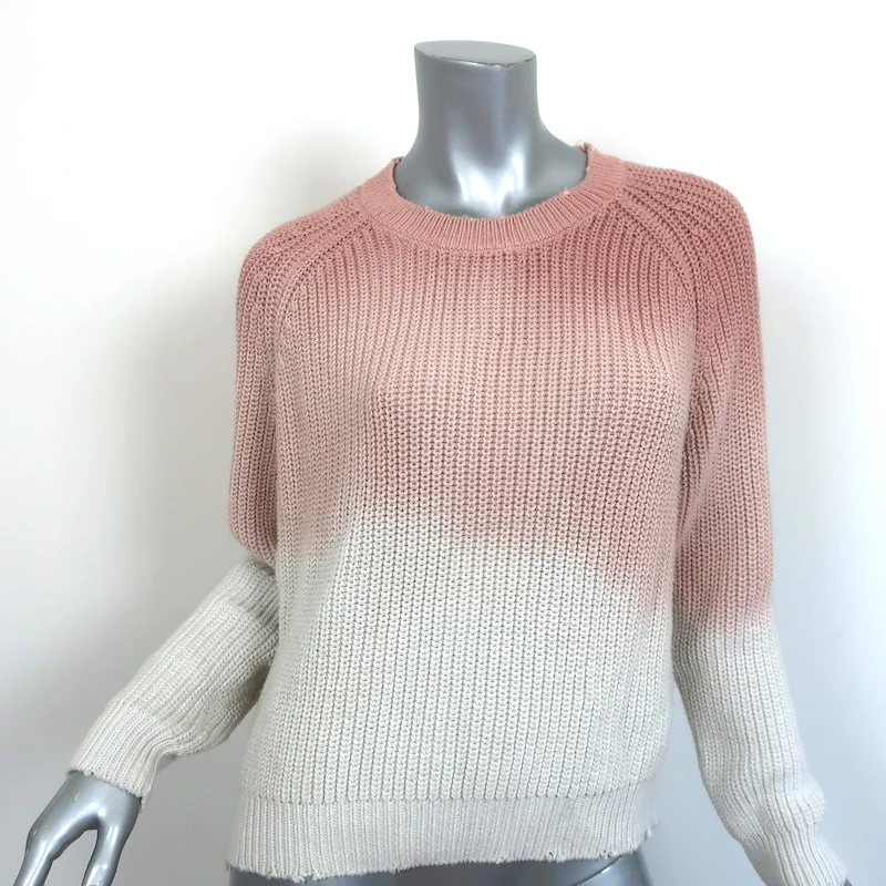Zadig & Voltaire Sweater Kary Cow Pink/Cream Ombre Ribbed Knit Size Small Modern Contemporary Chic Zadig & Voltaire Sweater Kary Cow Pink/Cream Ombre Ribbed Knit Size Small Modern Contemporary Chic