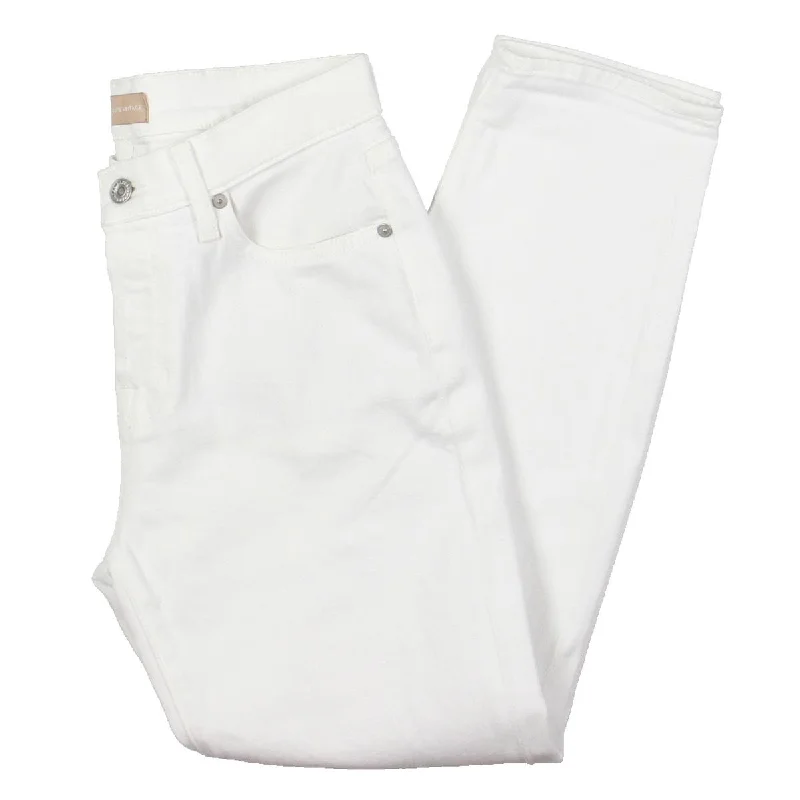 7 For All Mankind Womens Josefina Stretch Slim Jeans Chic Rip-Detail High-Waist Jeans 7 For All Mankind Womens Josefina Stretch Slim Jeans Chic Rip-Detail High-Waist Jeans