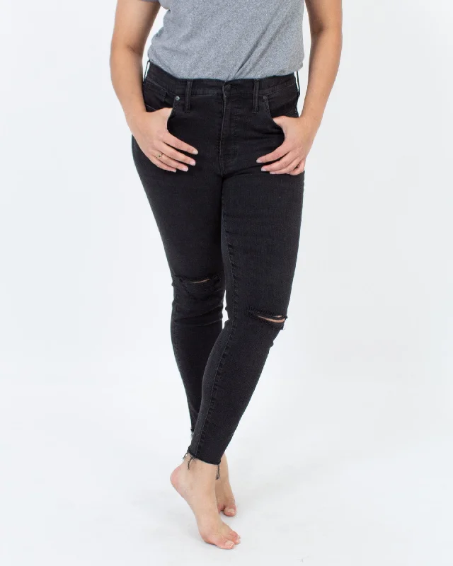 "9" High-Rise Skinny" Jeans Classic Black Denim Jeans