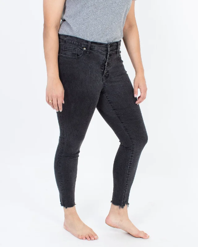 "9" Mid-Rise Skinny" Jeans Trendy Layered Pocket Jeans