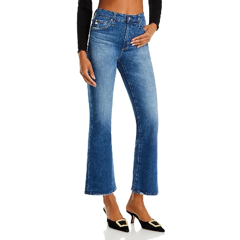 AG Jeans Womens Cropped Denim Bootcut Jeans Casual Straight-Leg Jeans