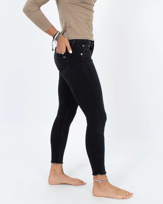 "Ankle Skinny" Jean Comfortable Distressed Straight-Leg Jeans