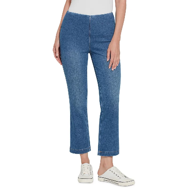Womens Denim Ankle Bootcut Jeans Fashionable Slouchy Fit Jeans