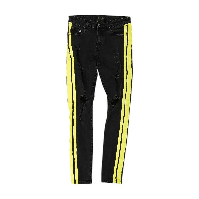Black Solid Jeans Fashionable Relaxed Fit Denim