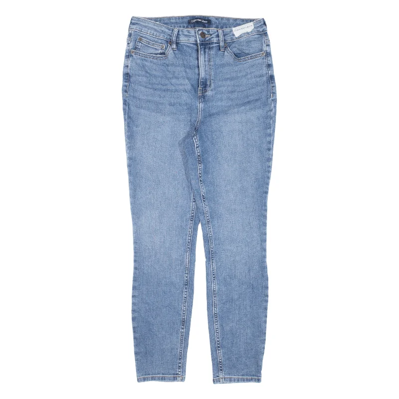 CALVIN KLEIN High Rise Jeans Blue Denim Slim Skinny Womens W27 L26 Comfortable Boyfriend Jeans CALVIN KLEIN High Rise Jeans Blue Denim Slim Skinny Womens W27 L26 Comfortable Boyfriend Jeans