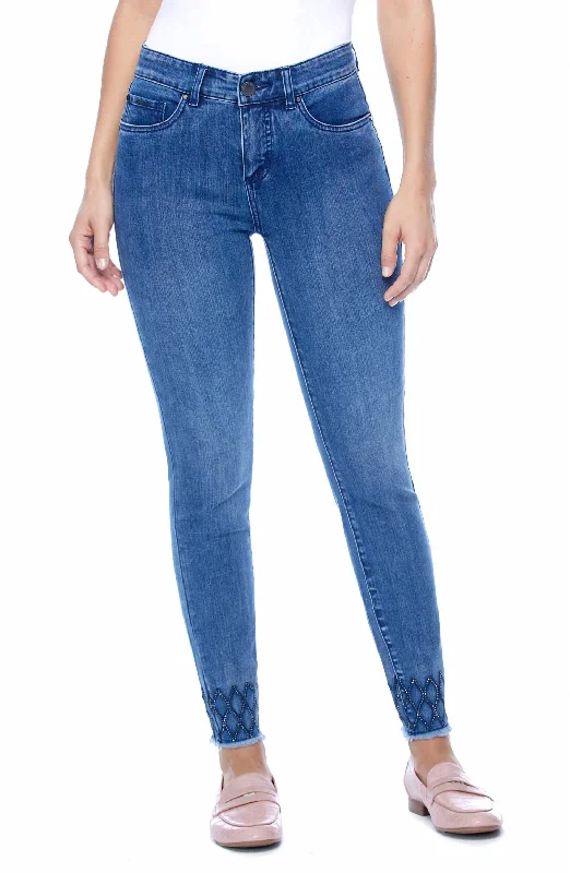 Christina Ankle Jean In Dark Denim Comfortable Jogger Style Jeans