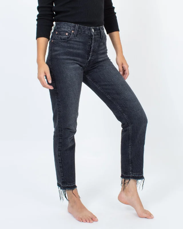 "Constance" Straight Jean Fashionable Button-Front Jeans