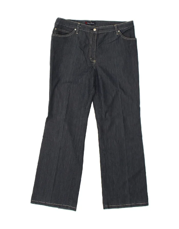CONTE OF FLORENCE Womens Bootcut Jeans IT 50 XL W34 L28 Navy Blue Stylish High-Waisted Denim CONTE OF FLORENCE Womens Bootcut Jeans IT 50 XL W34 L28 Navy Blue Stylish High-Waisted Denim