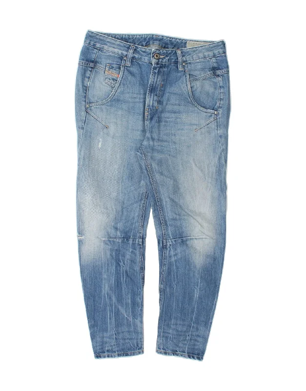 DIESEL Womens Fayza Low Waist Relaxed Fit Tapered Jeans W26 L25 Blue Casual Distressed Denim Jeans DIESEL Womens Fayza Low Waist Relaxed Fit Tapered Jeans W26 L25 Blue Casual Distressed Denim Jeans