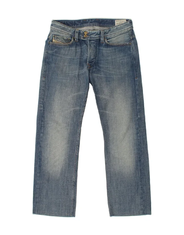 DIESEL Womens Viker-R-Box Straight Jeans W29 L32 Blue Cotton Chic Double Waistband Jeans DIESEL Womens Viker-R-Box Straight Jeans W29 L32 Blue Cotton Chic Double Waistband Jeans