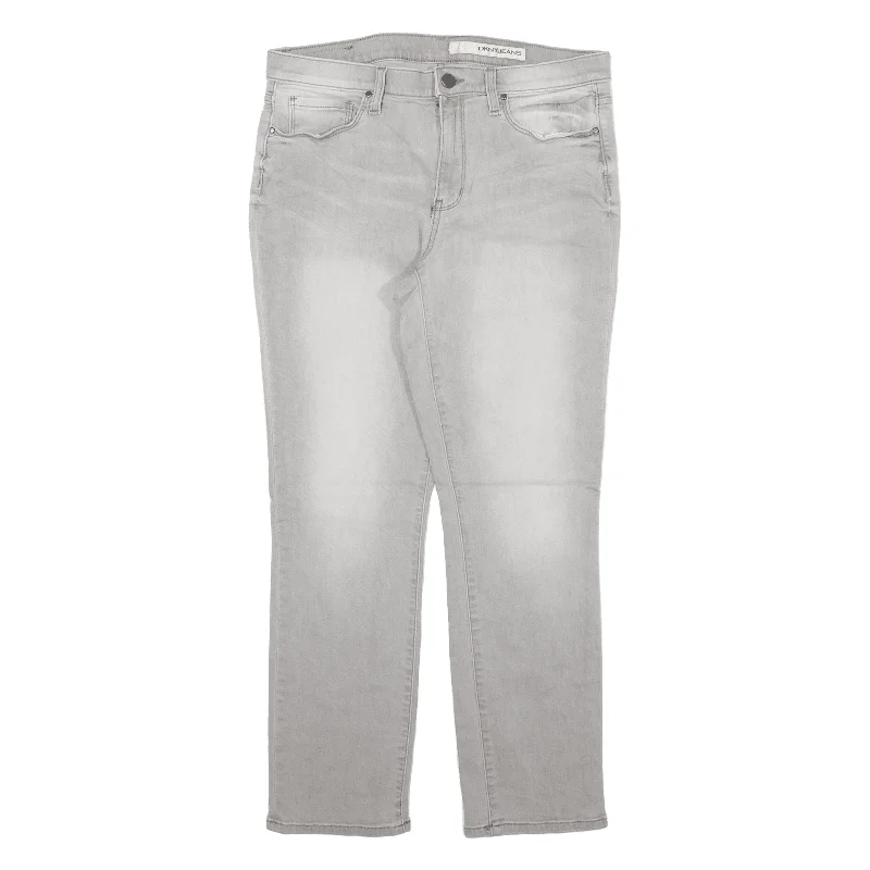 DKNY Jeans Grey Denim Slim Skinny Womens W30 L26 Fashionable Vintage Wash Jeans