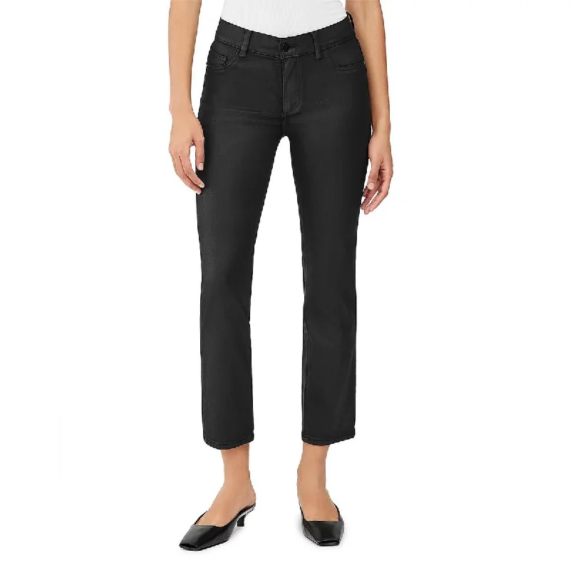 DL1961 Womens Mara Mid-Rise Cropped Straight Leg Jeans Chic Rolled Cuff Denim Jeans