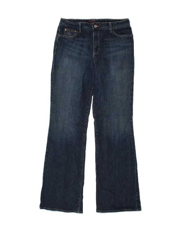 EDDIE BAUER Womens Bootcut Jeans US 12 Large W32 L34 Navy Blue Cotton Fashionable Distressed Jeans EDDIE BAUER Womens Bootcut Jeans US 12 Large W32 L34 Navy Blue Cotton Fashionable Distressed Jeans