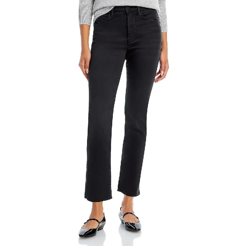 FRAME Womens High Rise Denim Straight Leg Jeans Trendy Skinny High-Waist Jeans