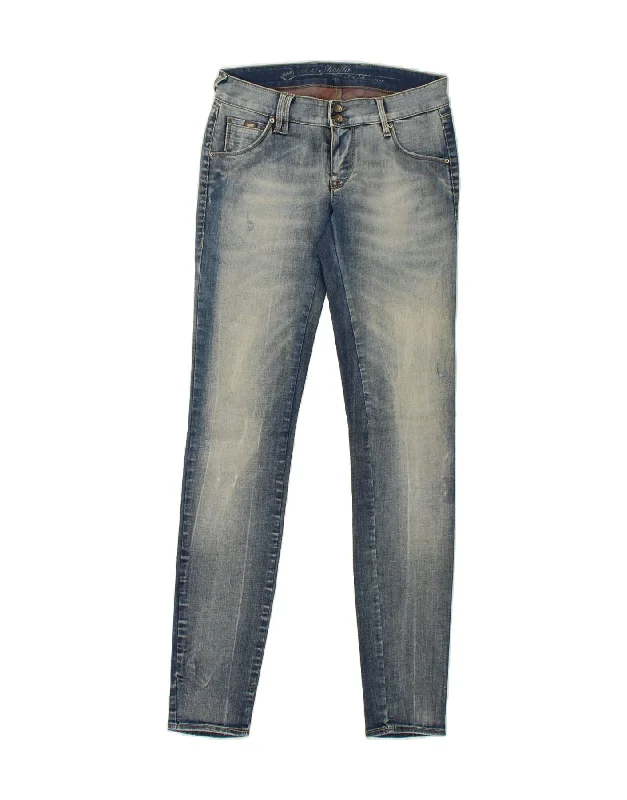 GAS Womens Skinny Jeans W27 L32 Blue Cotton Comfortable Dark Wash Jeans