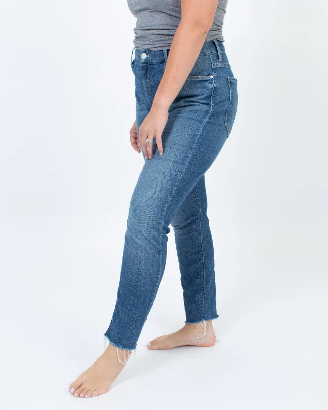 "High Waisted Looker Ankle Fray" Skinny Jeans Elegant Bootcut Fit Jeans