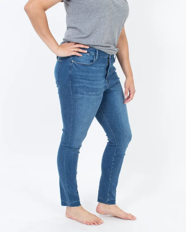 "Le High Skinny" Jeans Chic Rolled Cuff Denim Jeans