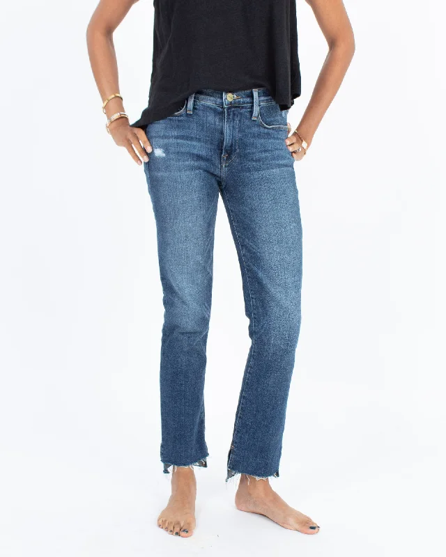 "Le High Straight" Jeans Comfortable Low-Rise Jeans
