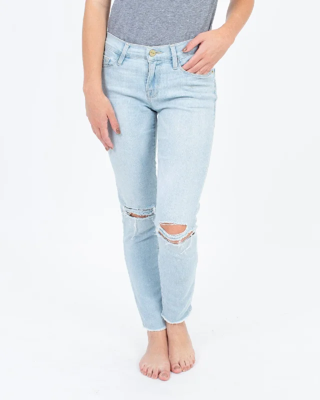 "Le Skinny De Jeanne Crop" Jeans Casual Bootcut Ripped Jeans