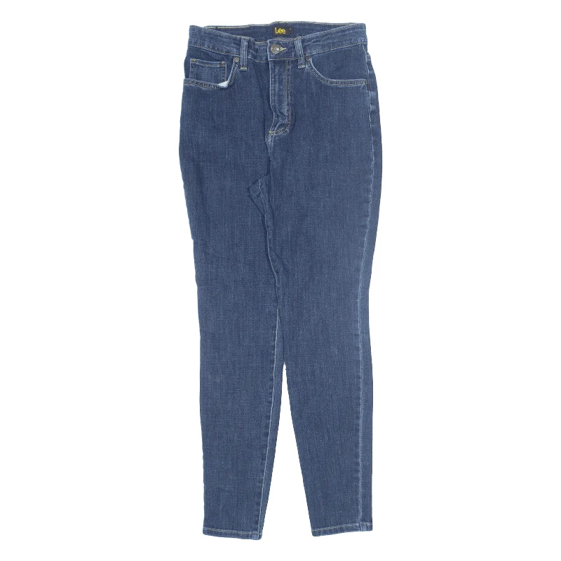LEE Jeans Blue Denim Slim Skinny Womens W27 L27 Comfortable Boyfriend Jeans