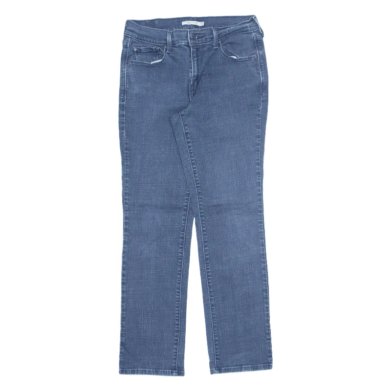 LEVI'S 505 Jeans Blue Denim Slim Straight Womens W28 L30 Casual Light Wash Jeans