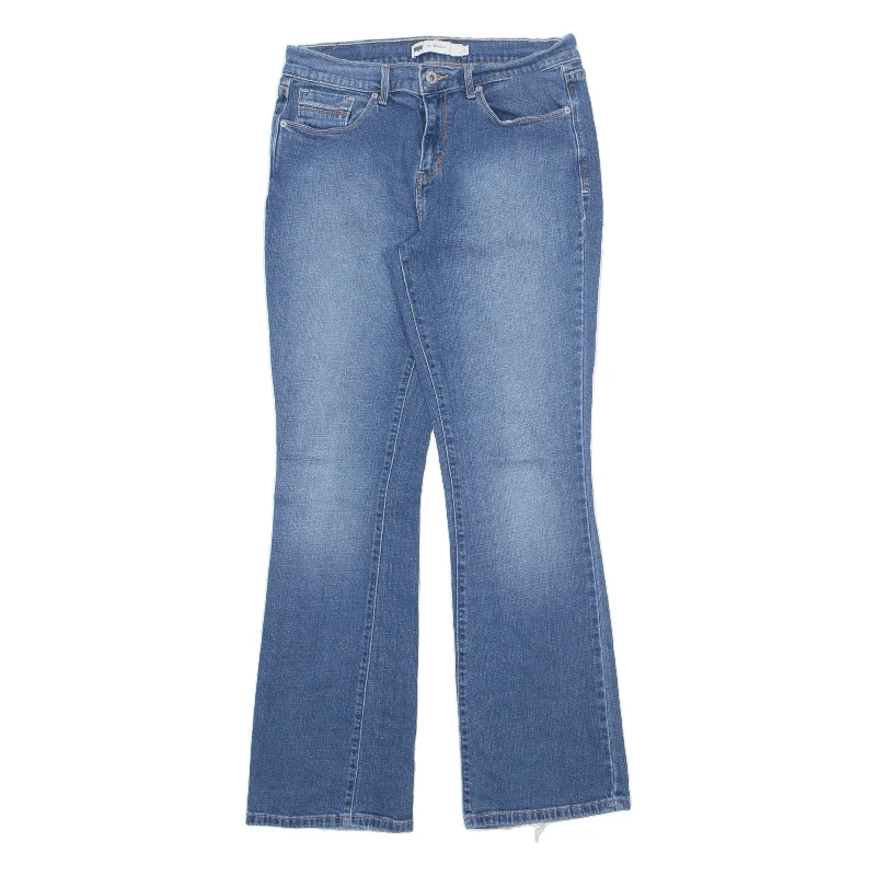 LEVI'S 515 Jeans Blue Denim Slim Bootcut Stone Wash Womens W29 L32 Comfortable Folded Hem Jeans LEVI'S 515 Jeans Blue Denim Slim Bootcut Stone Wash Womens W29 L32 Comfortable Folded Hem Jeans