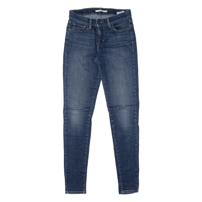 LEVI'S 710 Jeans Blue Denim Slim Skinny Stone Wash Womens W28 L32 Trendy Wide-Legged High-Waist Jeans LEVI'S 710 Jeans Blue Denim Slim Skinny Stone Wash Womens W28 L32 Trendy Wide-Legged High-Waist Jeans