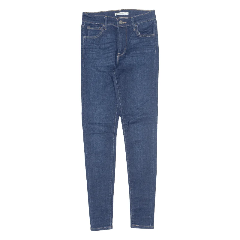 LEVI'S 720 High Rise Jeans Blue Denim Slim Skinny Womens W25 L30 Elegant Raw Hem Jeans LEVI'S 720 High Rise Jeans Blue Denim Slim Skinny Womens W25 L30 Elegant Raw Hem Jeans