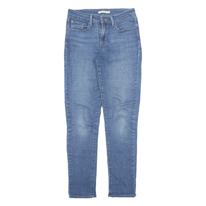 LEVI'S Mid Rise Womens Jeans Blue Regular Skinny Stone Wash W28 L32 Chic Cropped Jeans LEVI'S Mid Rise Womens Jeans Blue Regular Skinny Stone Wash W28 L32 Chic Cropped Jeans