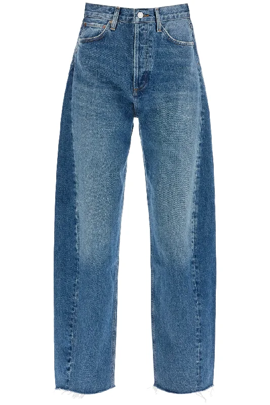 Luna Curved Leg Jeans Trendy Paperbag Waist Jeans