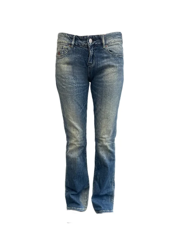 MAISON SCOTCH Women's Blue Flared Low Rise Jeans #755 NWT Comfortable Boyfriend Jeans MAISON SCOTCH Women's Blue Flared Low Rise Jeans #755 NWT Comfortable Boyfriend Jeans
