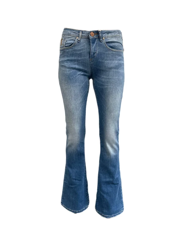 MAISON SCOTCH Women's Blue Low Rise Flared Jeans #754 NWT Comfortable Full-Length Denim Jeans MAISON SCOTCH Women's Blue Low Rise Flared Jeans #754 NWT Comfortable Full-Length Denim Jeans