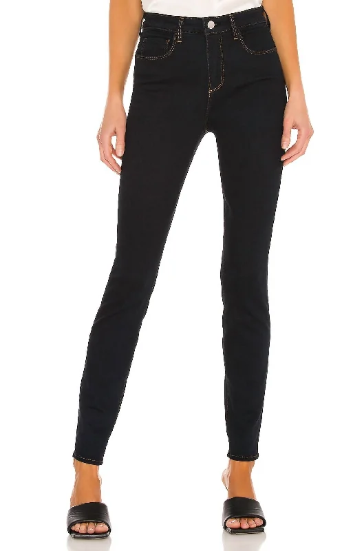 Marguerite High Rise Skinny Jean In Ink Stylish Stone-Wash Denim Jeans