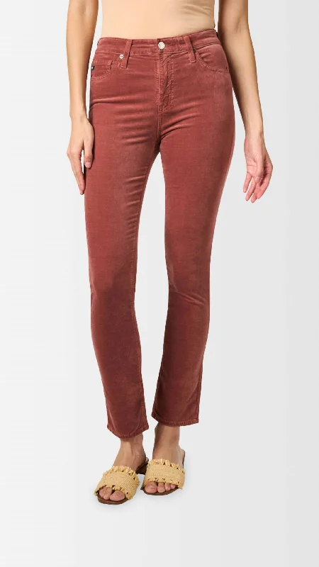 Mari Stretch Straight Leg Jean In Spiced Maple Trendy Cut-Off Denim Shorts