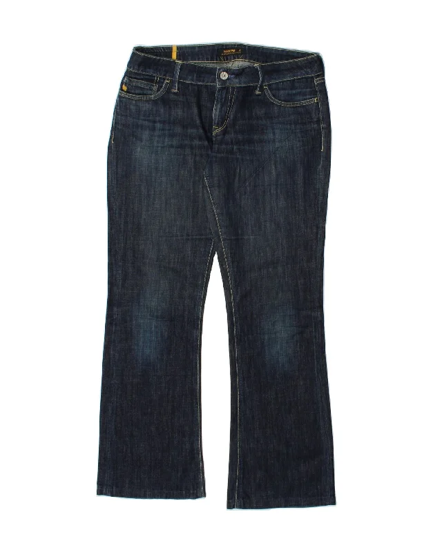 MELTIN' POT Womens Bootcut Jeans W32 L30 Navy Blue Trendy Classic Fit Jeans