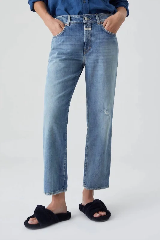 Milo Jeans In Mid Blue Fashionable Mom Jeans