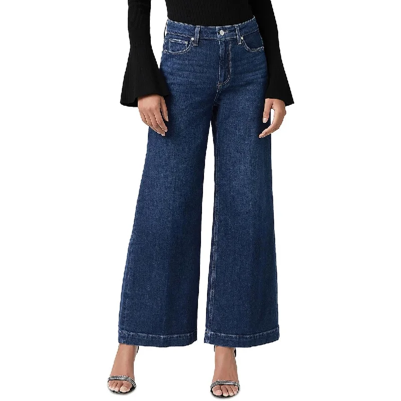Paige Womens Harper High Rise Denim Wide Leg Jeans Comfortable Zip-Fly Denim Jeans