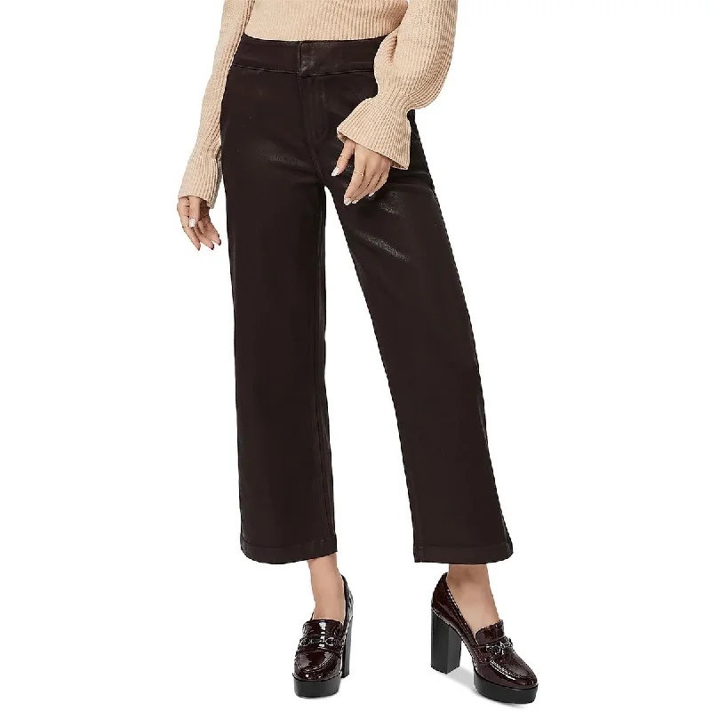 Paige Womens Nellie Coated Trouser Ankle Jeans Comfortable Ankle Jeans